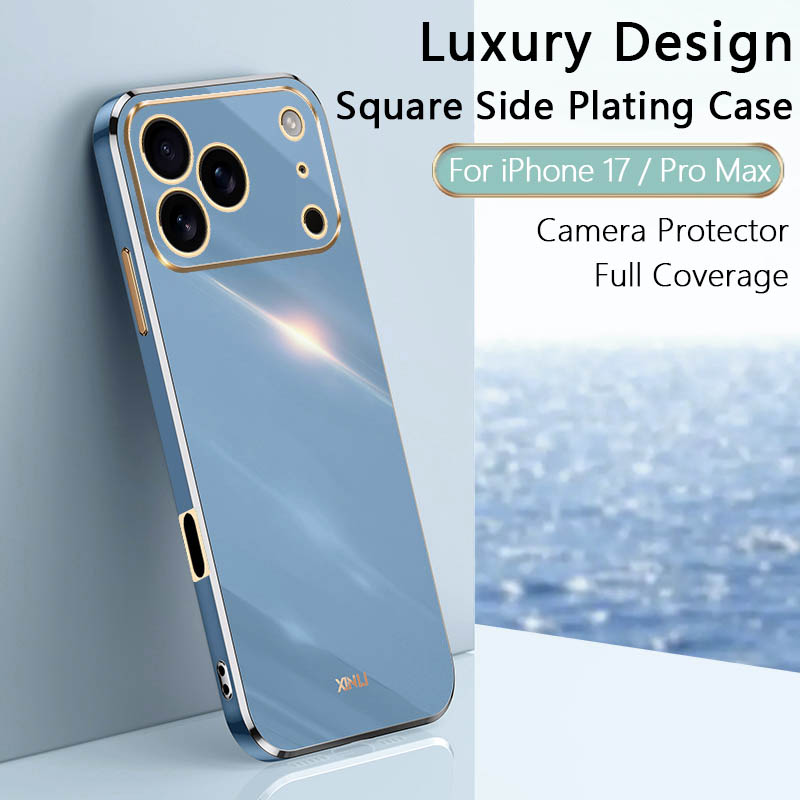 Camera Lens Protector - Square Side Frame Plating Case For