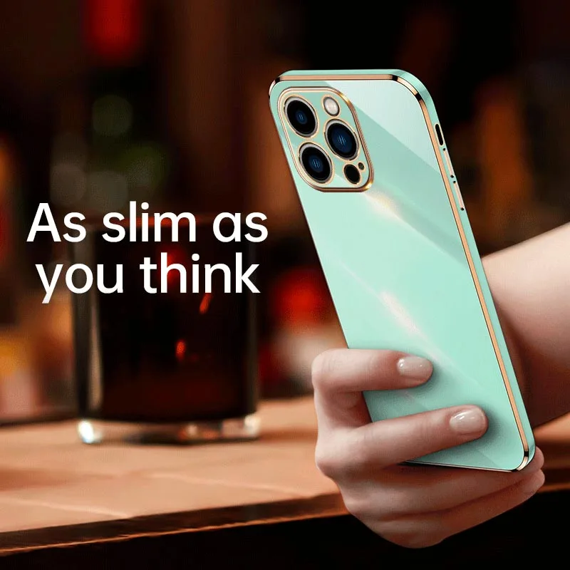 Square Side Frame Plating Case - Camera Lens Protector review and price